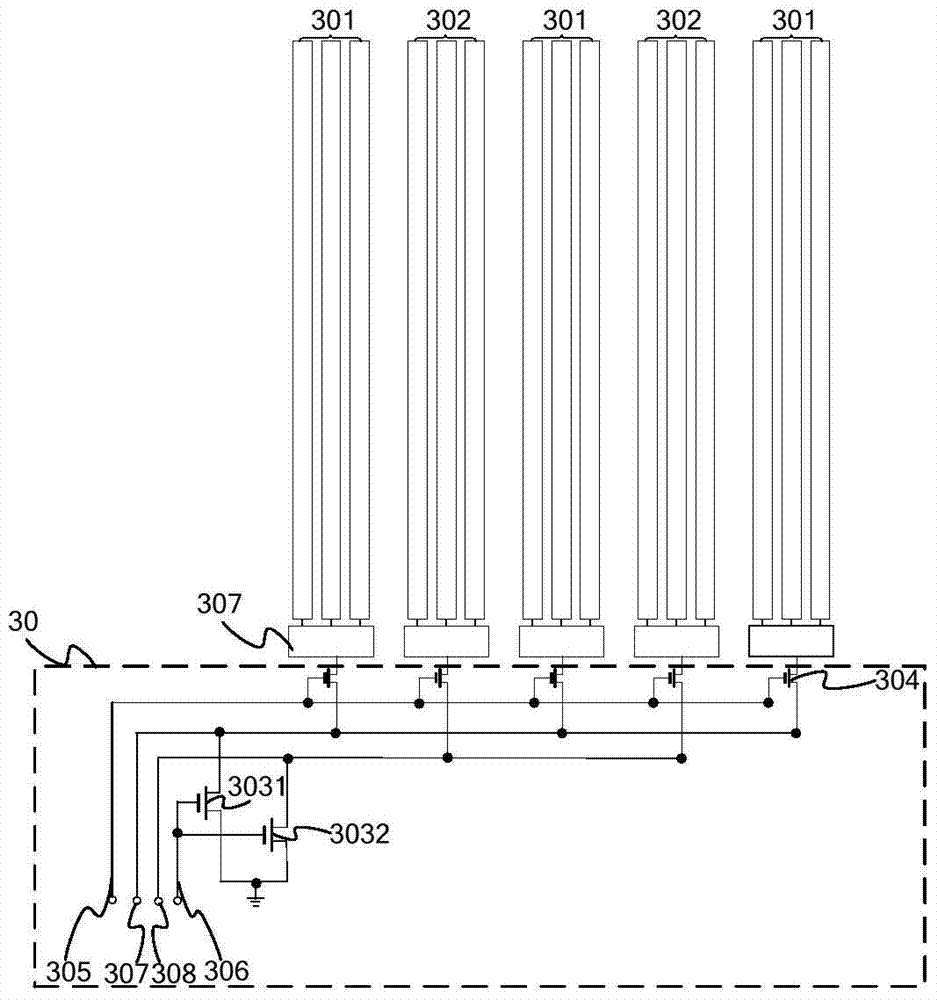 A kind of fringe circuit, array substrate and display panel