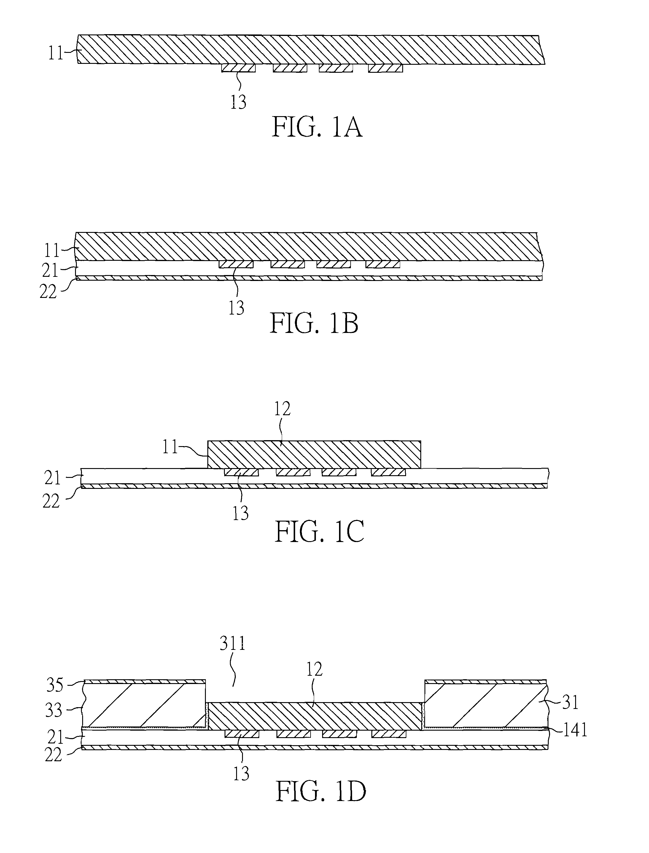 Method of making cavity substrate with built-in stiffener and cavity