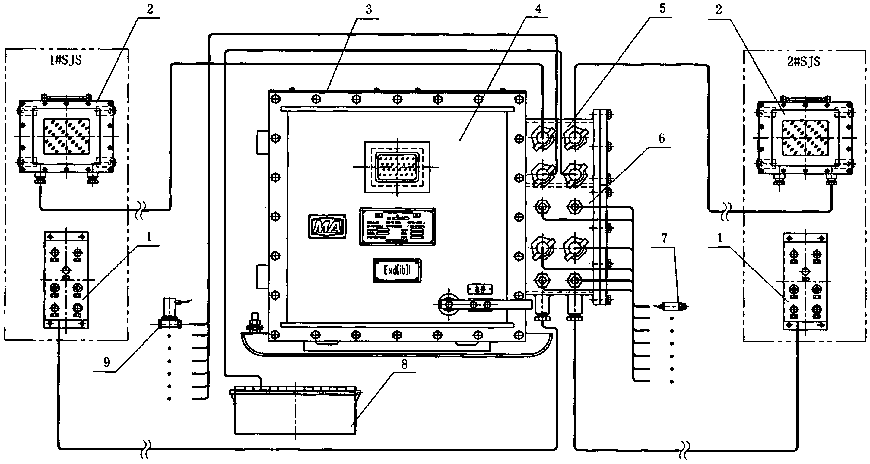 Control and display device of mining explosion-proof diesel engine monorail hoist