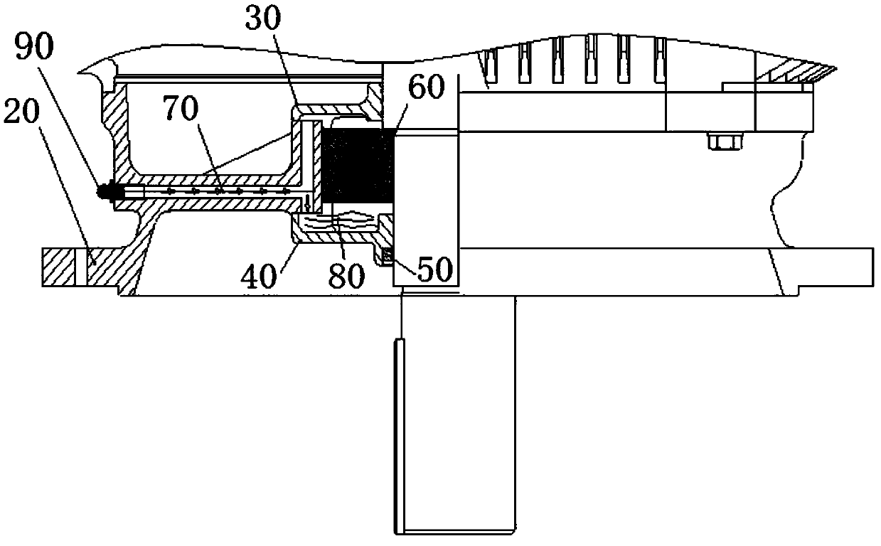 Pump vertical motor bearing oil injection and discharge structure and vertical motor