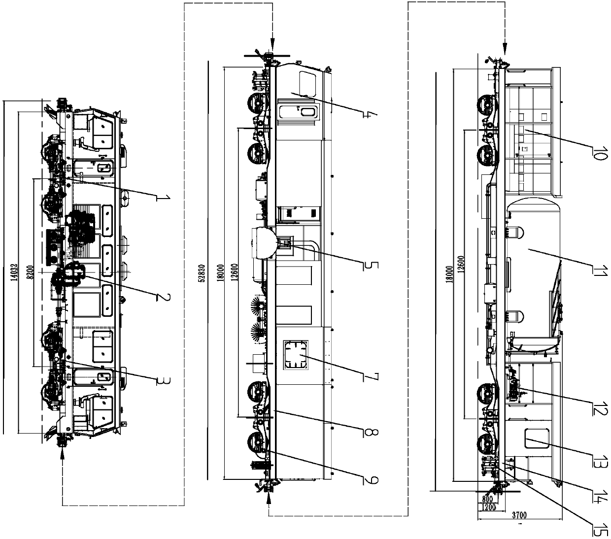 Multifunctional sweeping and dirt-suction vehicle for rails and method thereof