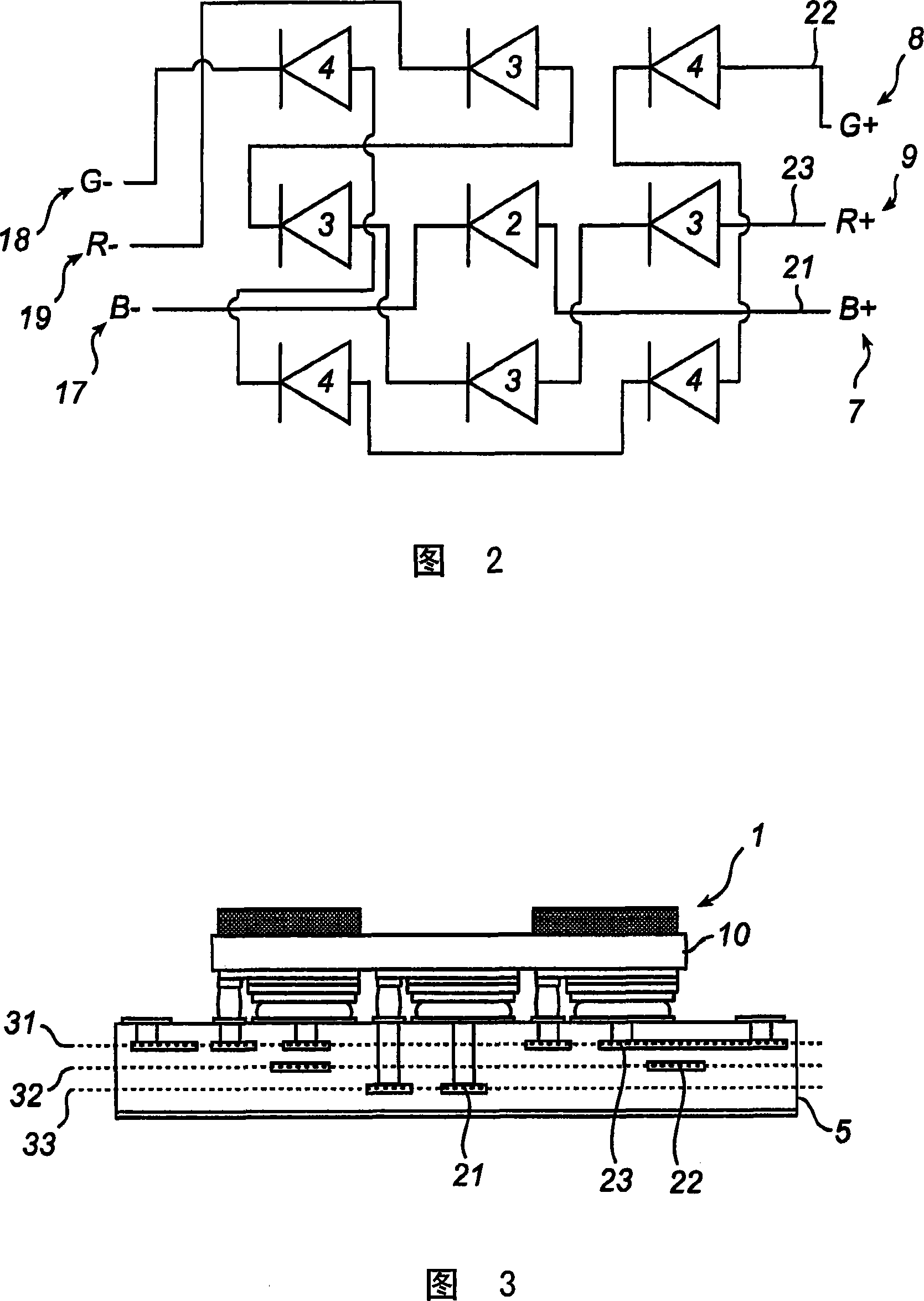 Single chip LED as compact color variable light source