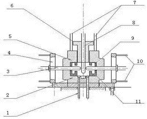 Horizontal demoulding method of multidirectional die forging hydraulic press