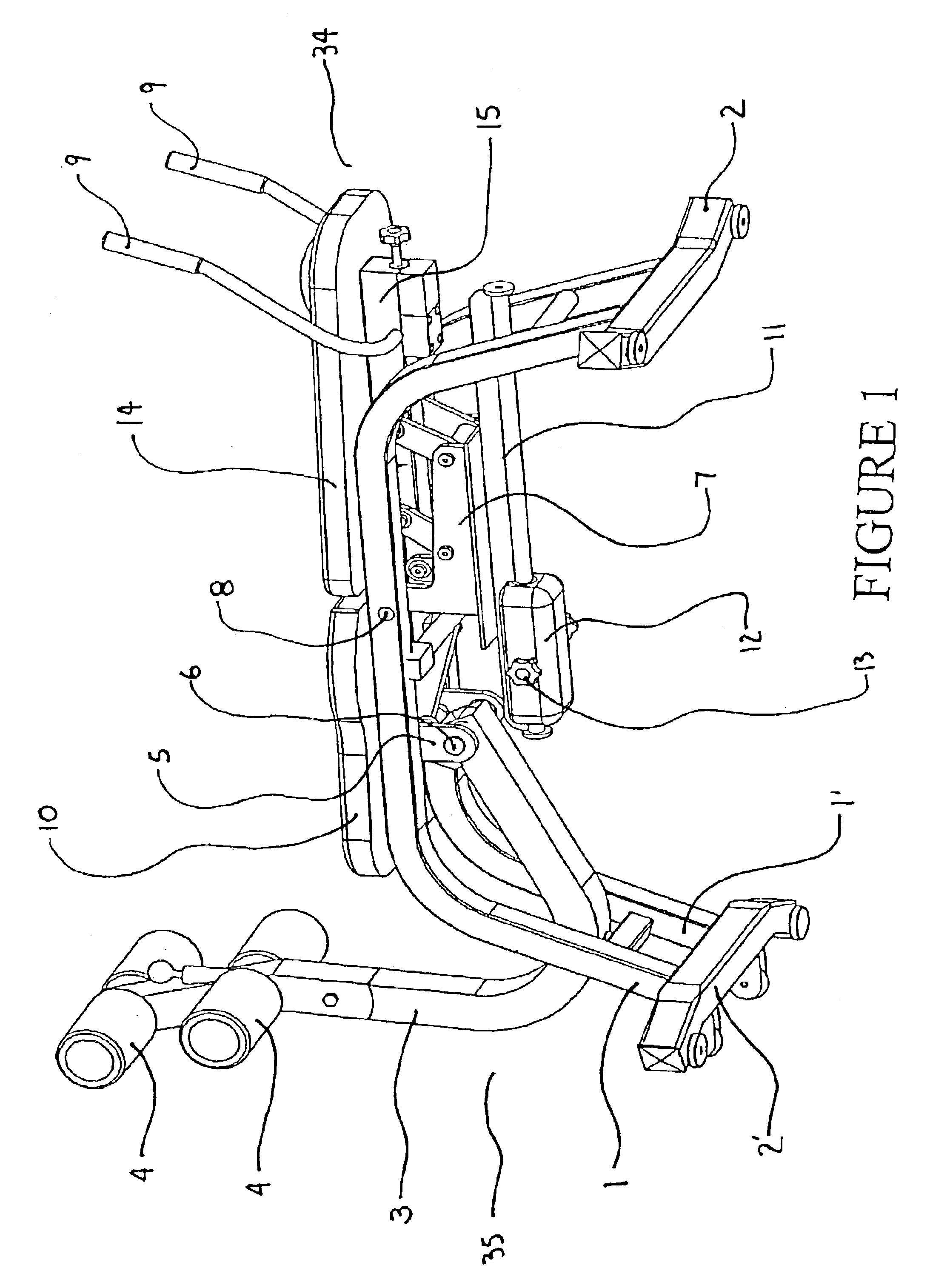 Abdominal bench with constant gap torso cushion