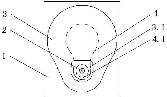 Eccentric electrocardio-electrode