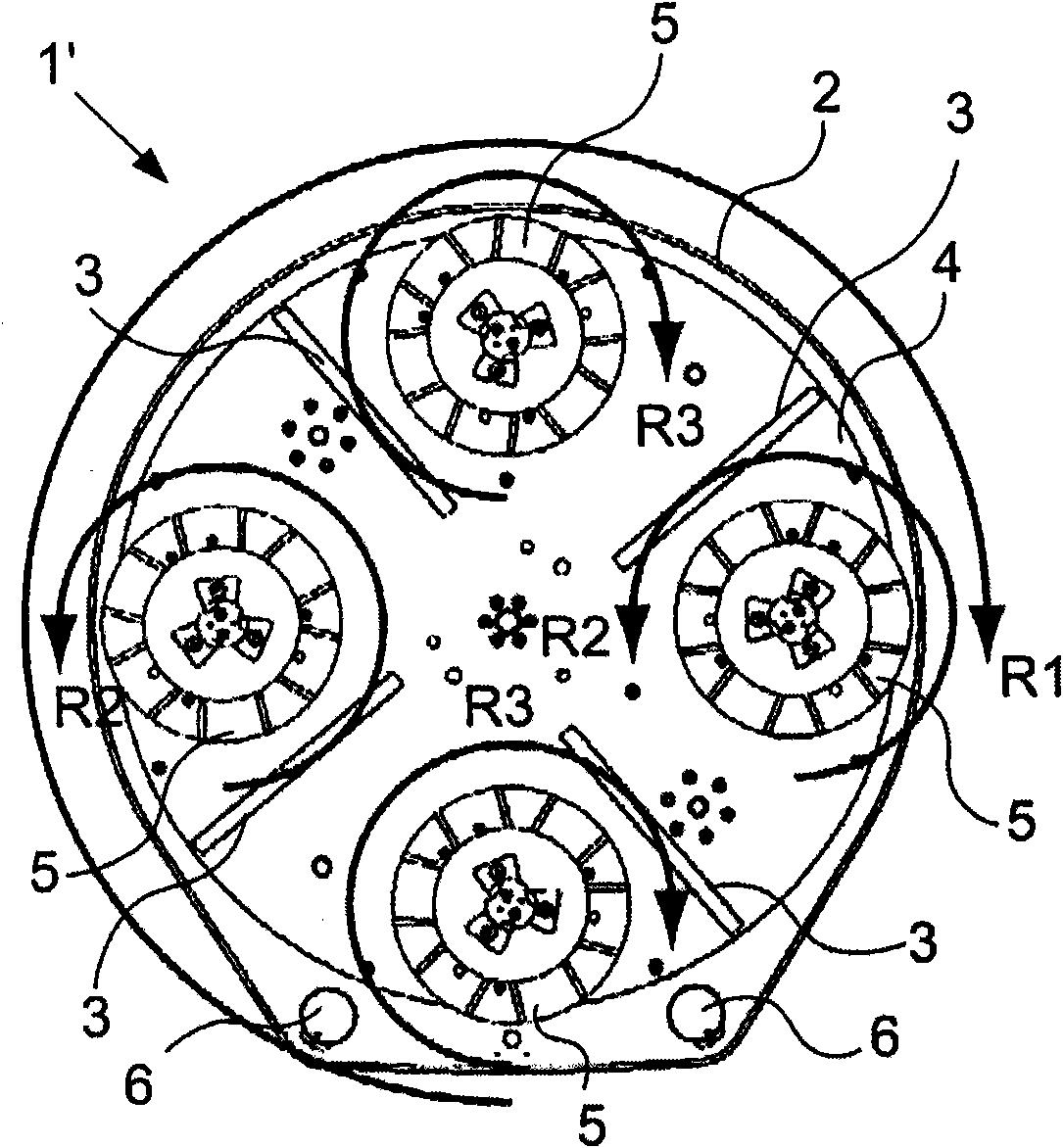 Device and method for improved collection of dust in treatment of floor surfaces