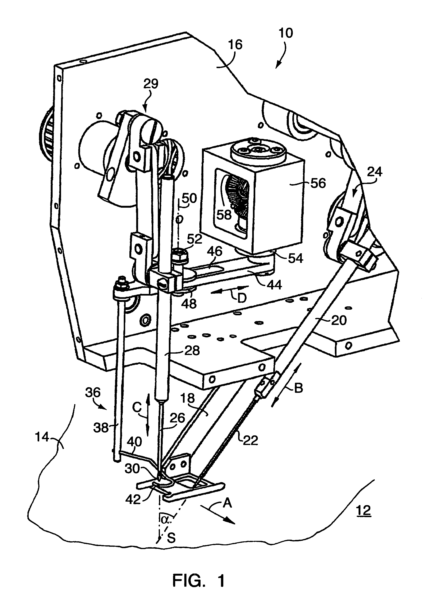 Chain stitch sewing mechanism