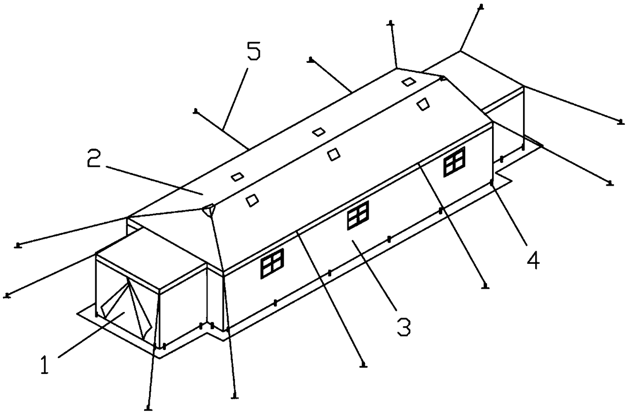 Folding-type metal structure skeleton tent