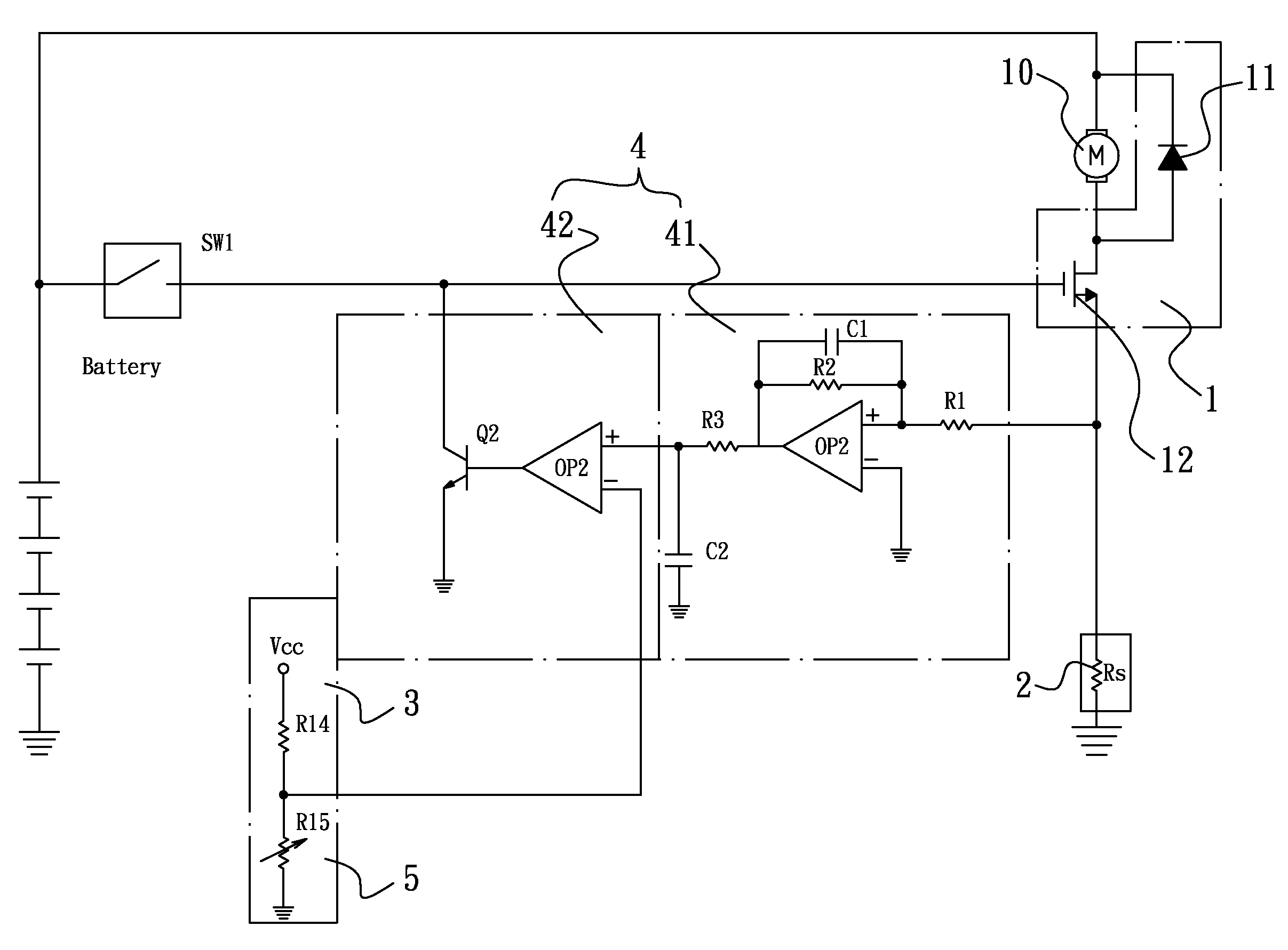 Torque control circuit for electrical motor