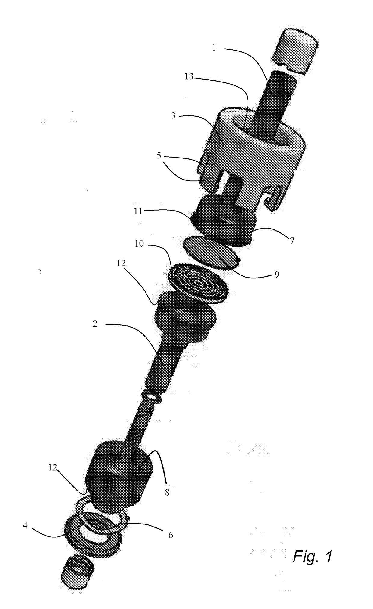 Sealing connection assembly for a sampling device