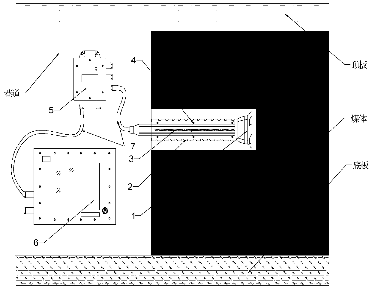 Drilling track measuring system and method for underground while-drilling of coal mine