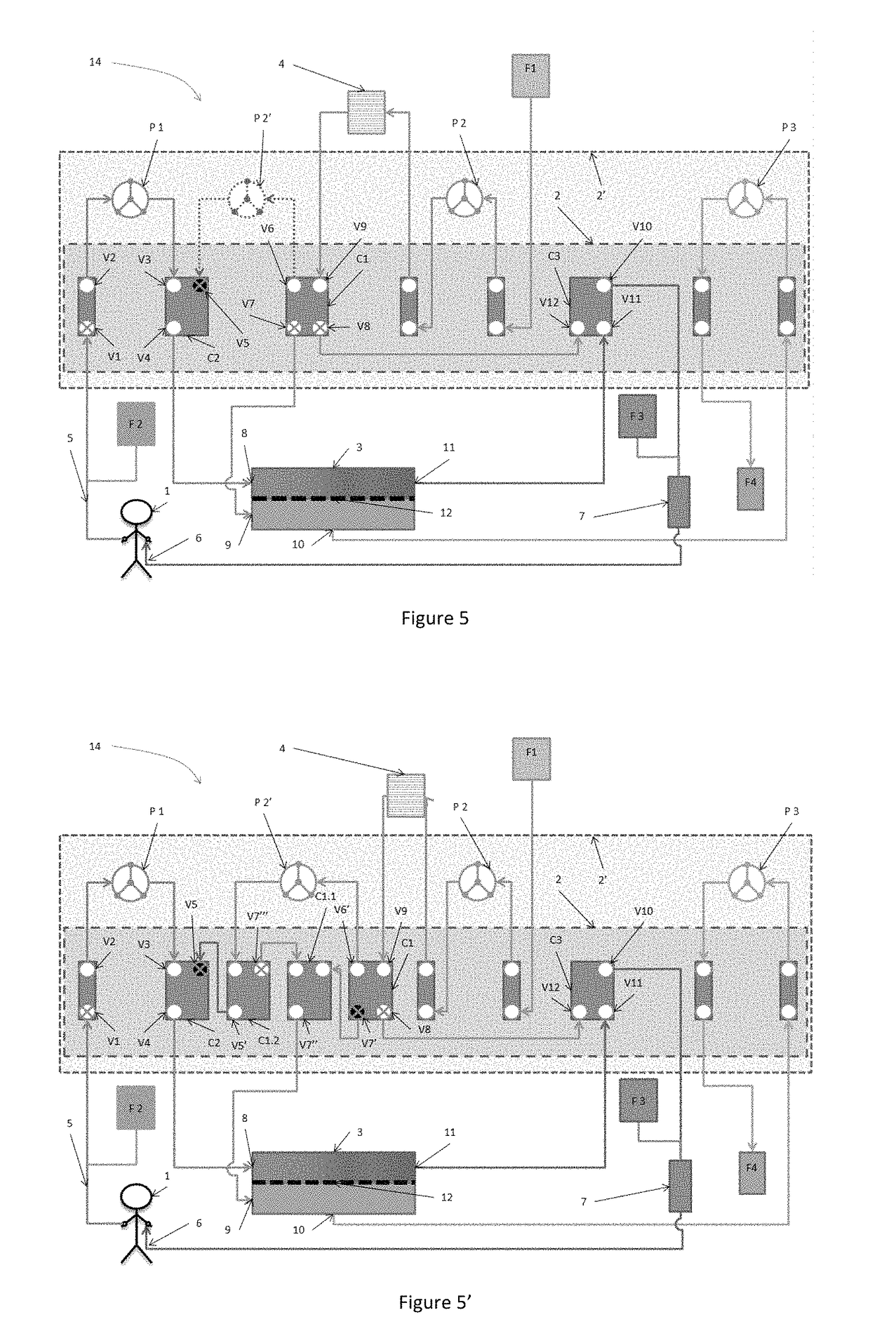 Device for extracorporeal blood treatment