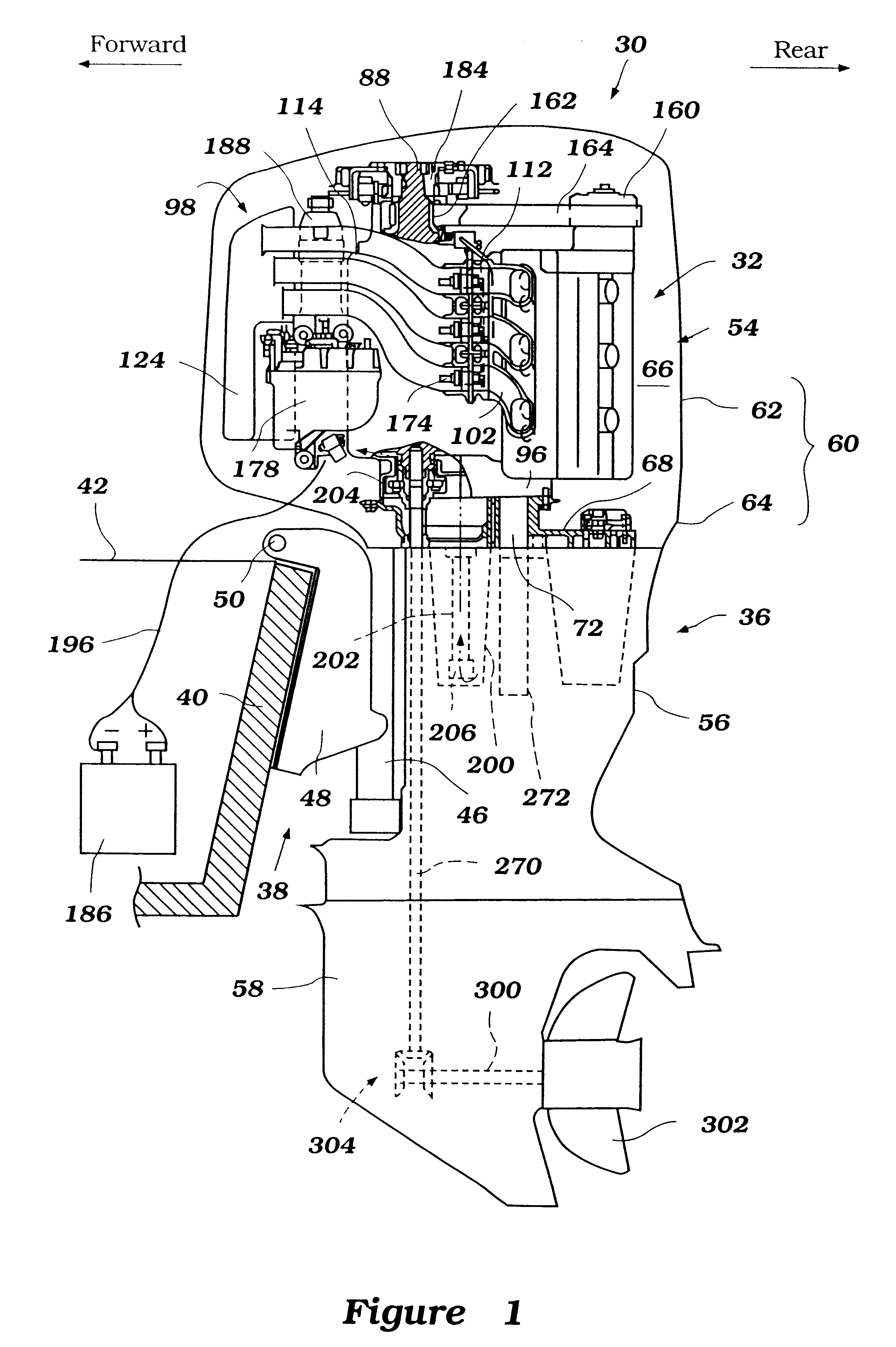 Arrangement for outboard motor