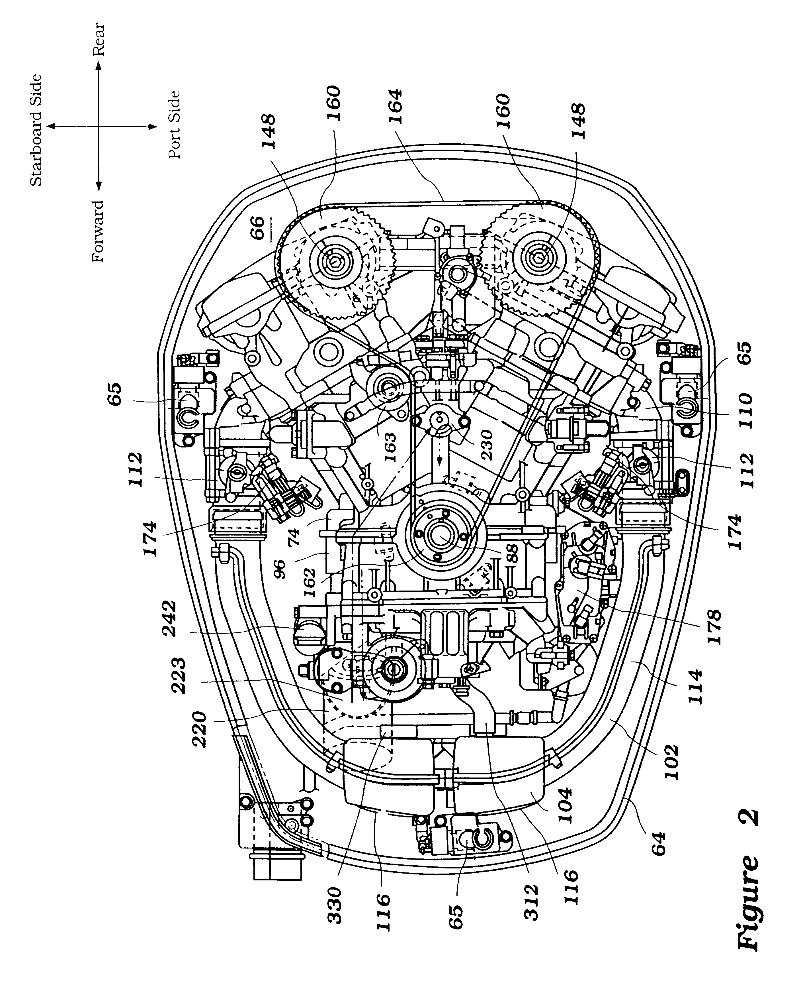 Arrangement for outboard motor