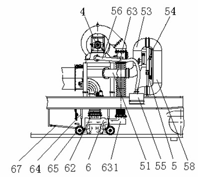 Suction sewage truck for railway ballast bed