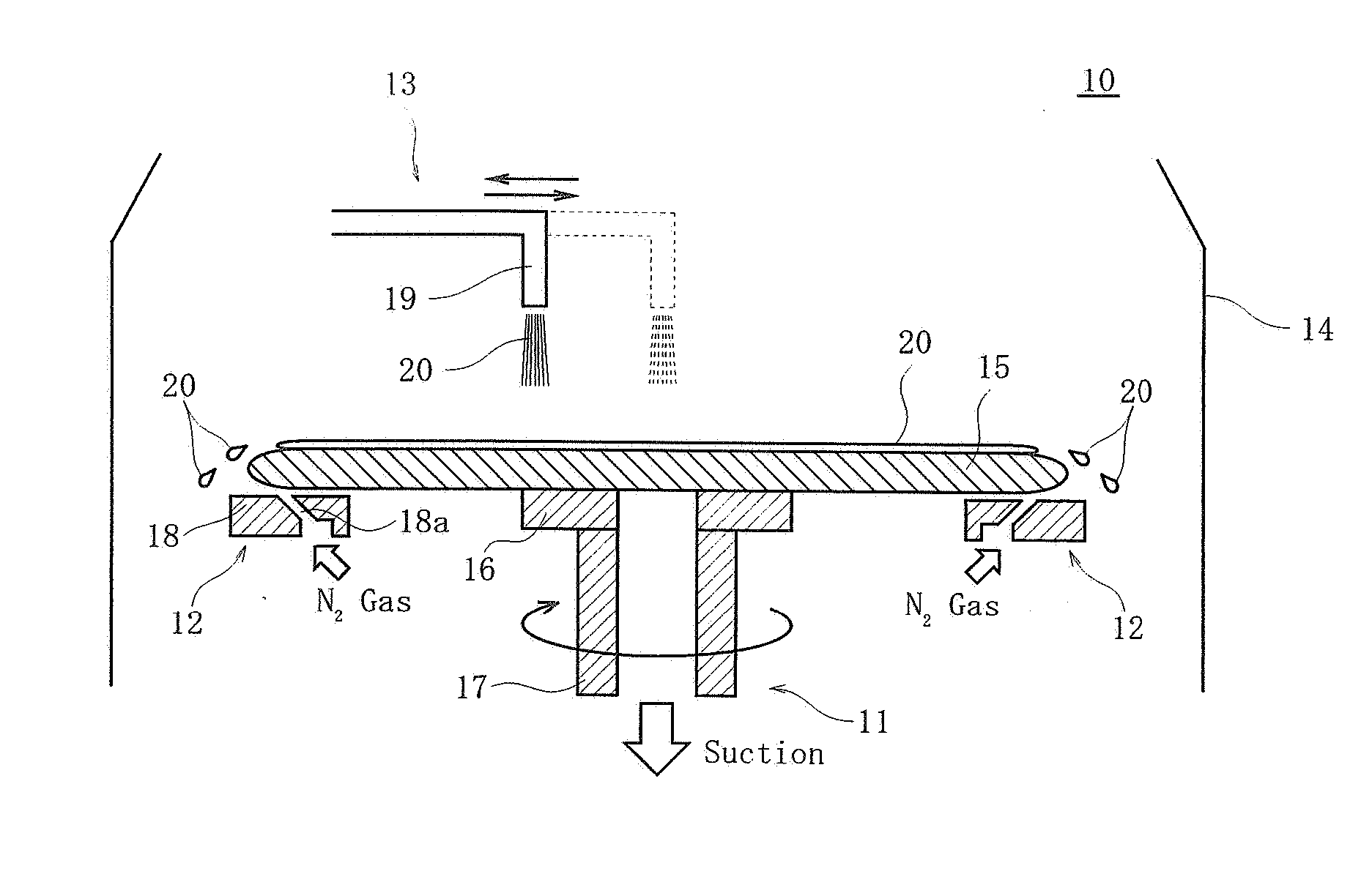 Etching method of single wafer