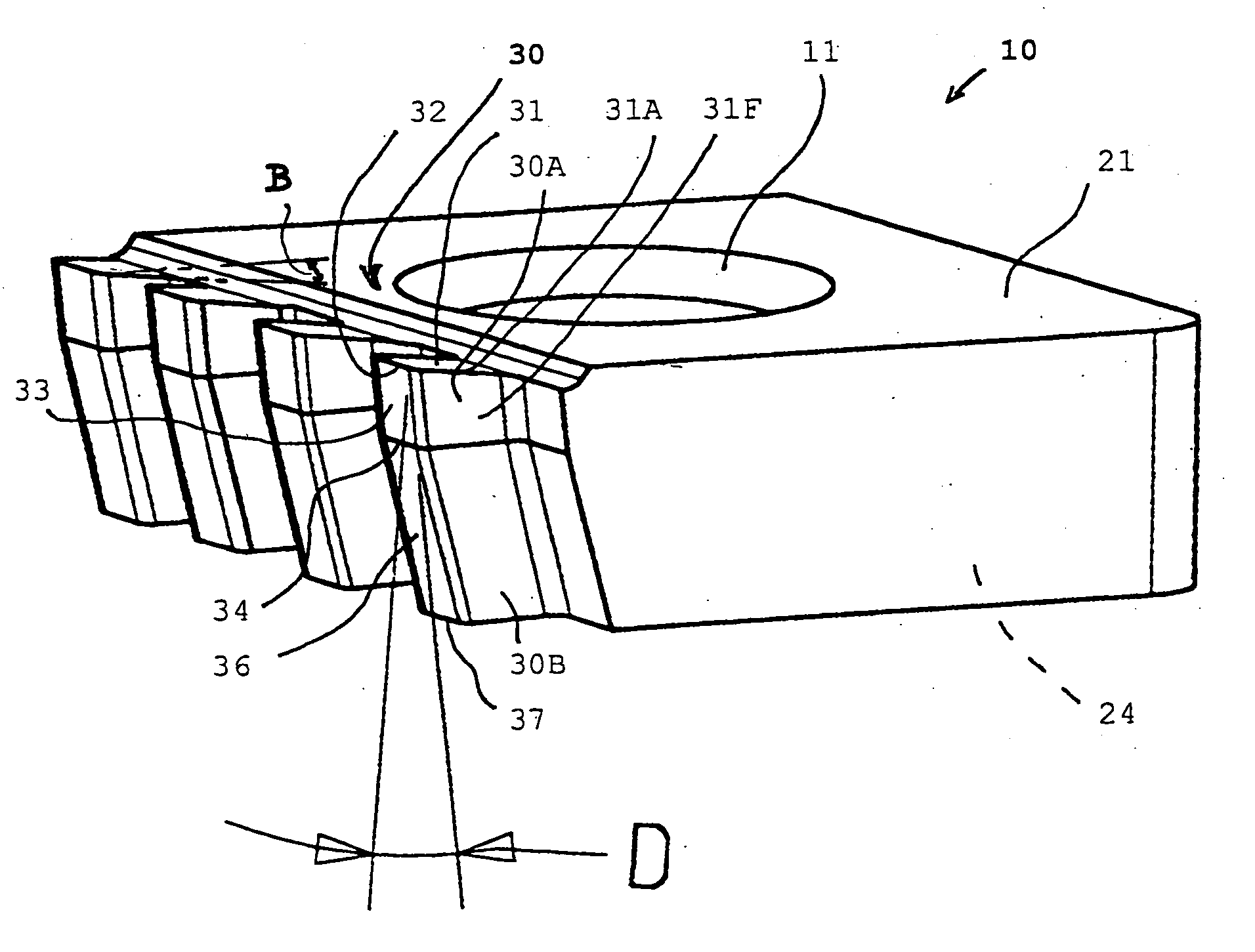 Cutting insert including a bracing layer