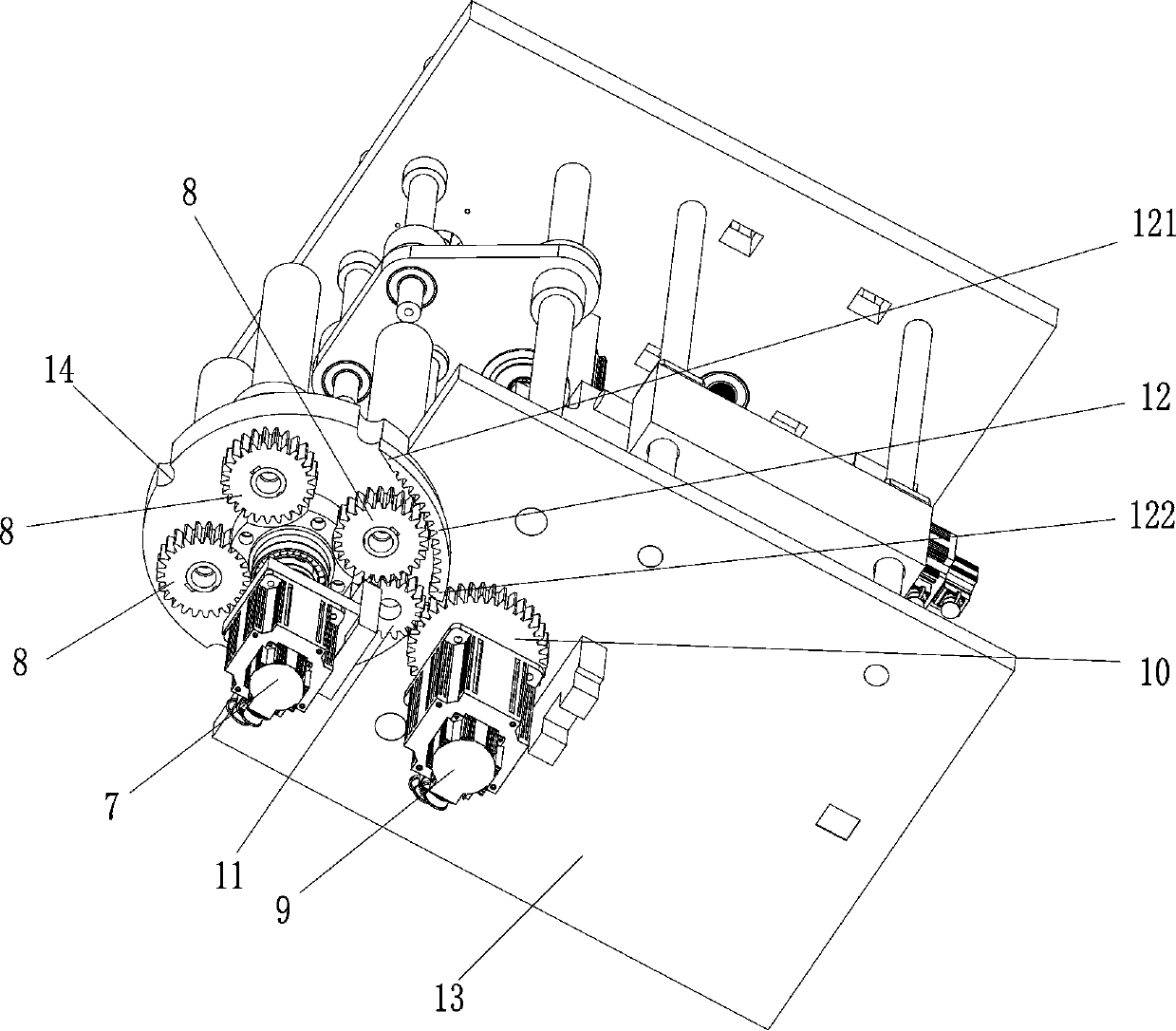 Efficient and compact vacuum cup necking machine