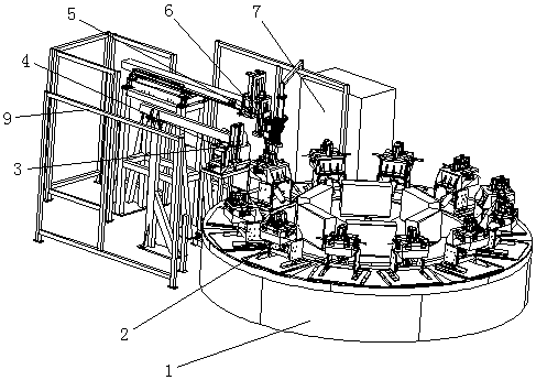 Automotive chair headrest foaming product production device