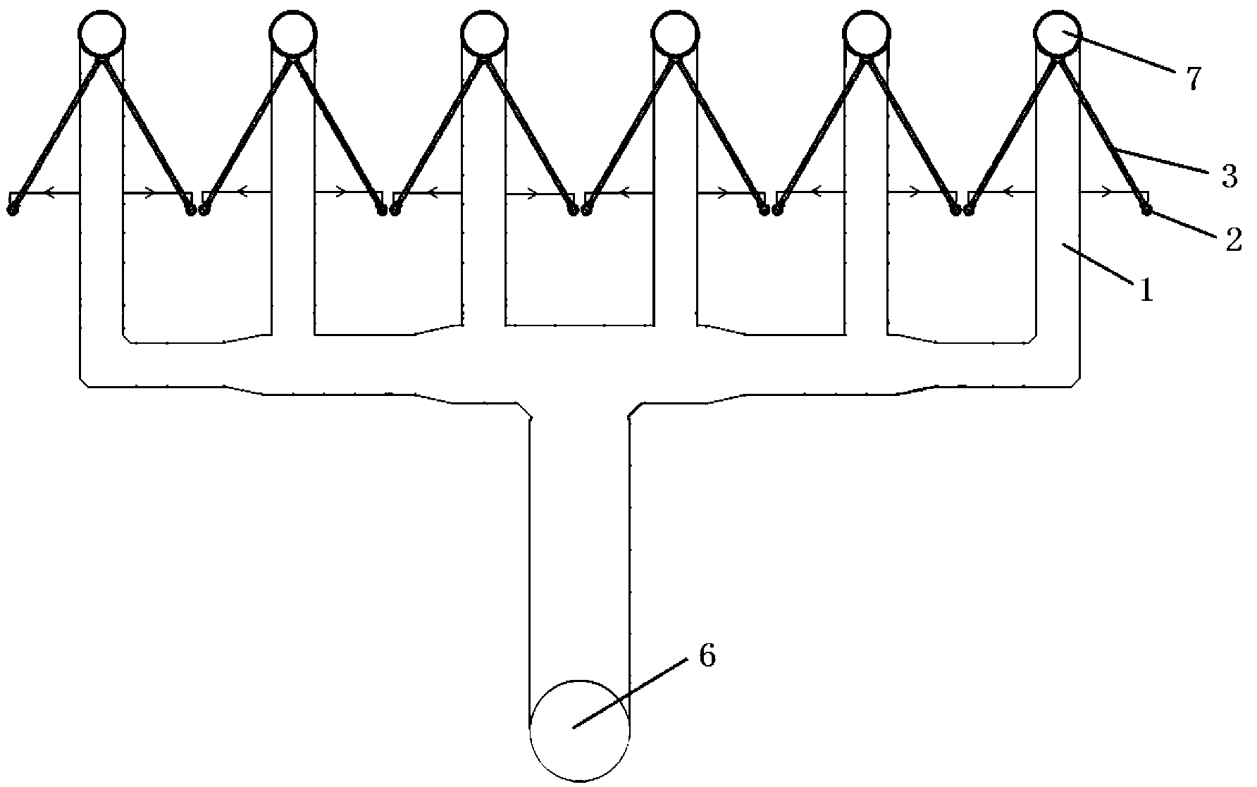 Steam discharge pipeline structure for directly preventing freezing of air condenser in winter