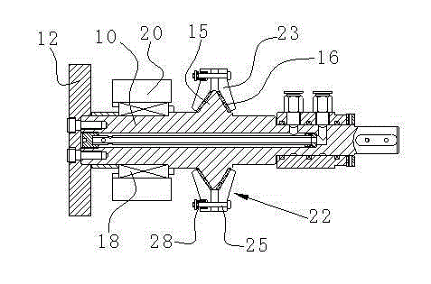 Electrode rotation electric conduction structure