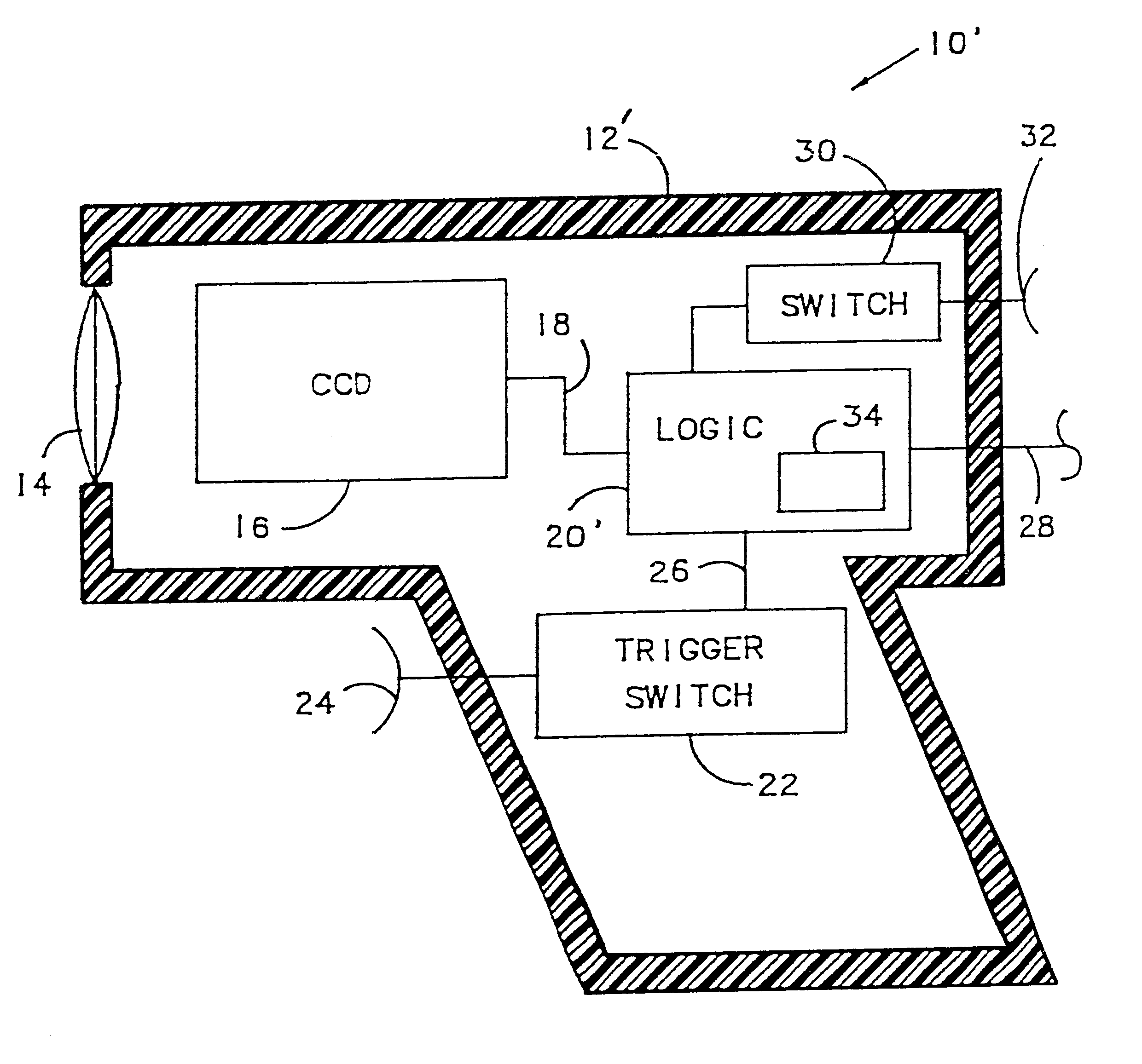 Hand-held, dual-mode asset tracking reader with light-activated switch