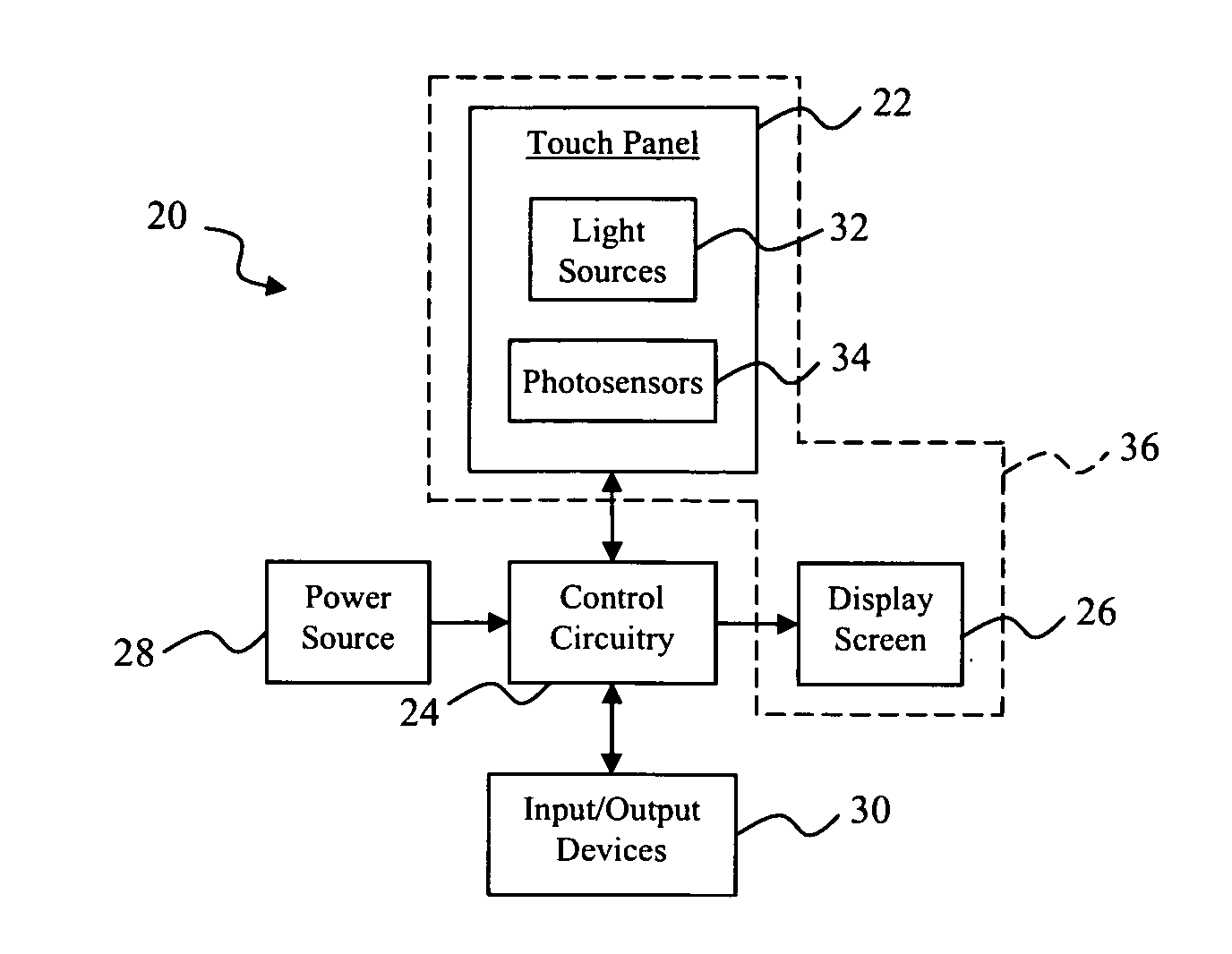 Optical touch panel