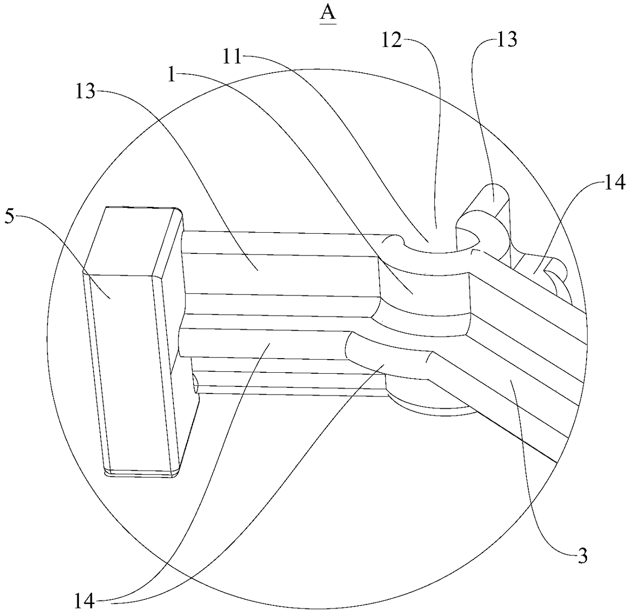 Reinforcement clamp, concrete tower drum and construction method of concrete structure