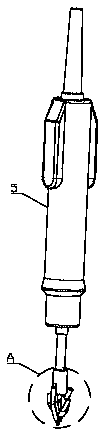 A deep hole screw locking machine and its application method