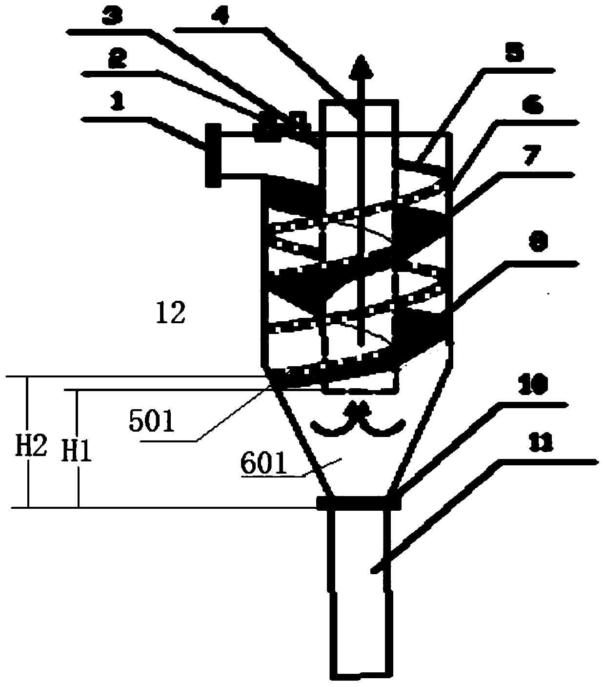 Dust-containing gas treatment device