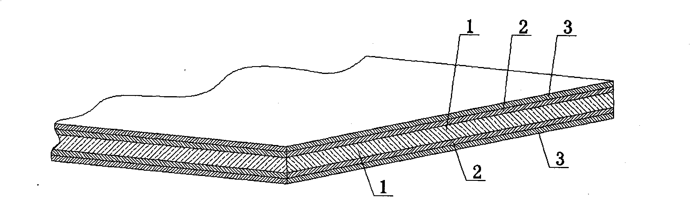 Double-layer plastic film composite tape and manufacturing method thereof