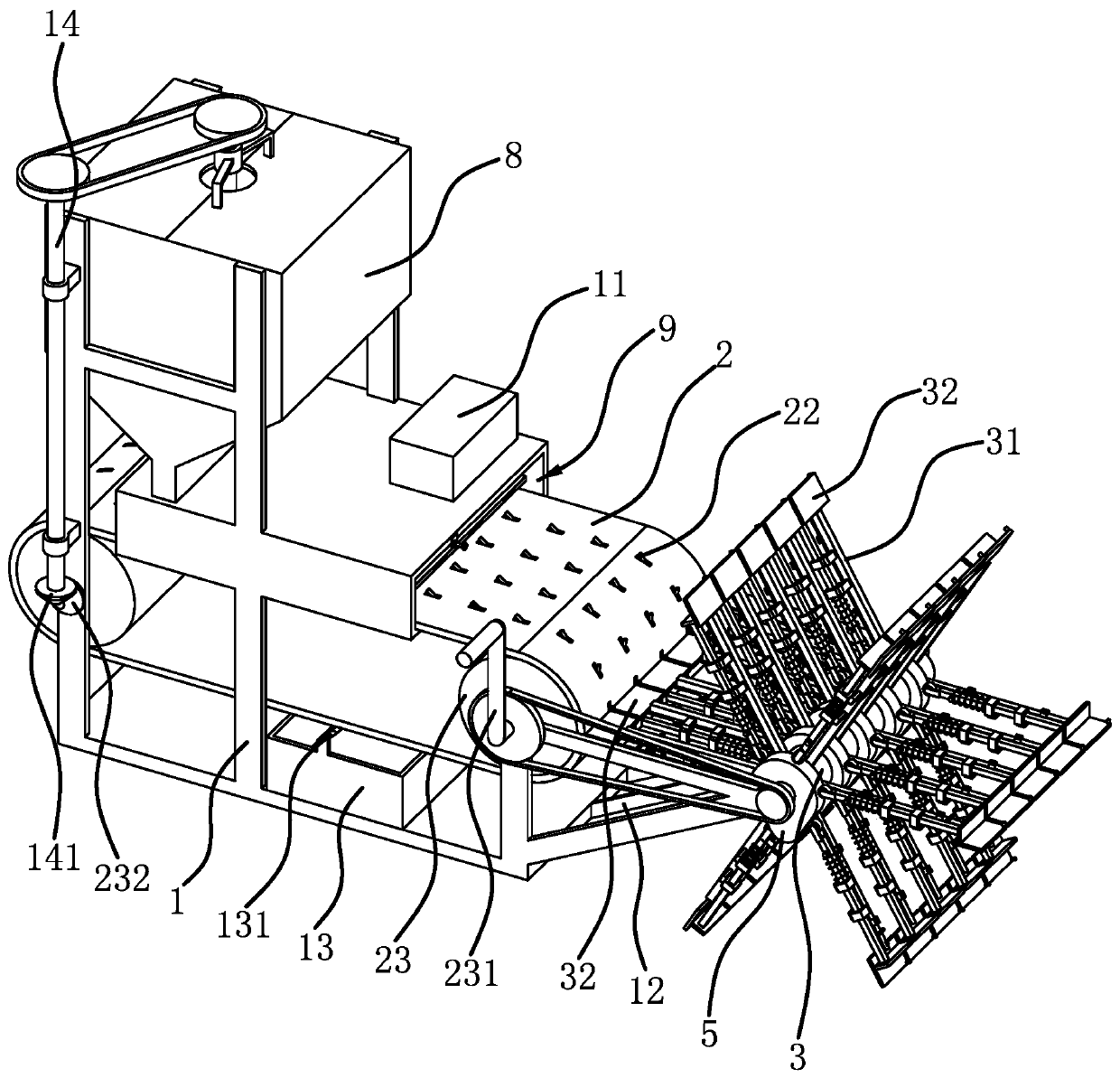 A feeding mechanism for a food processing tool