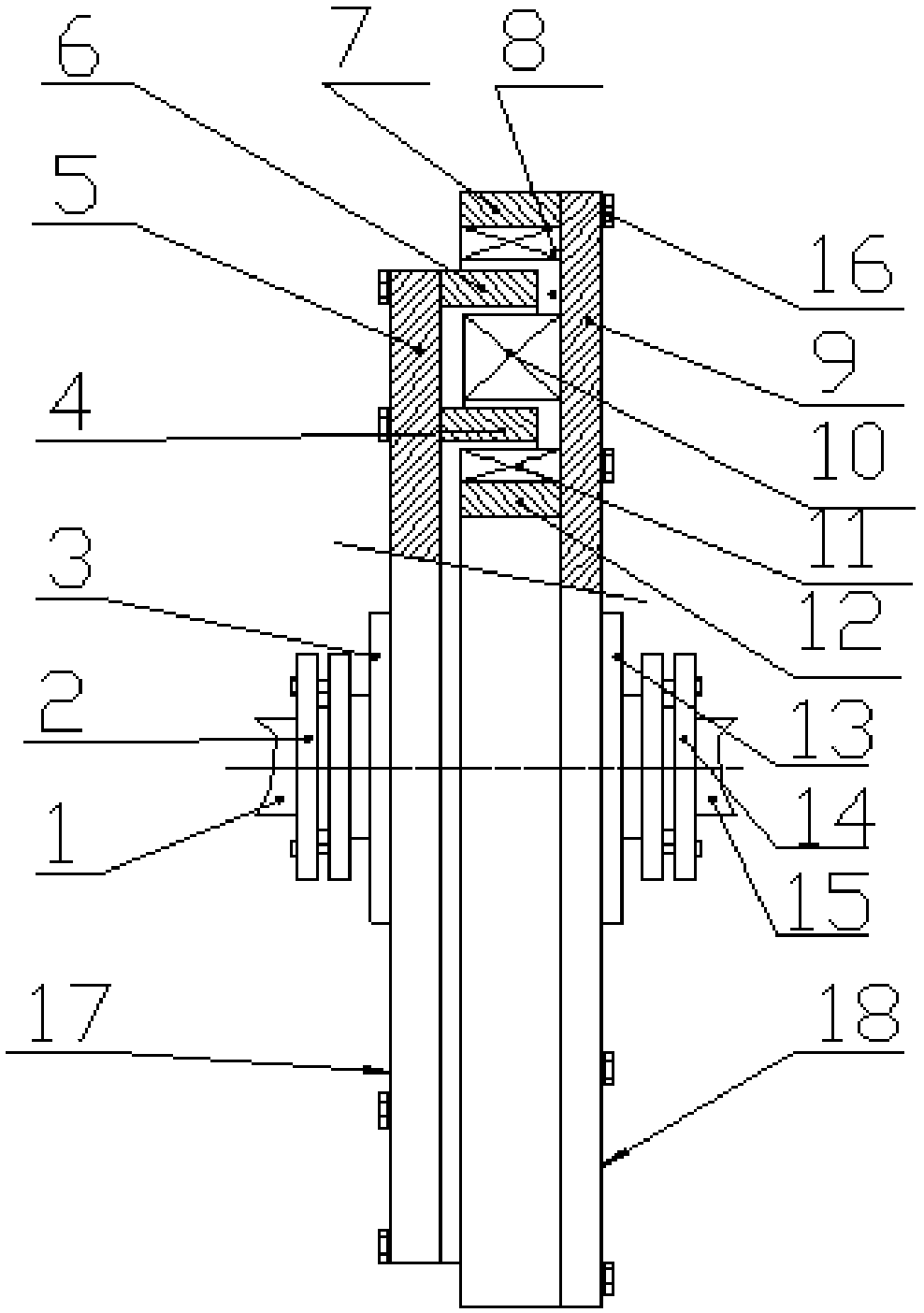 Double-layer cylindrical permanent magnetic coupler