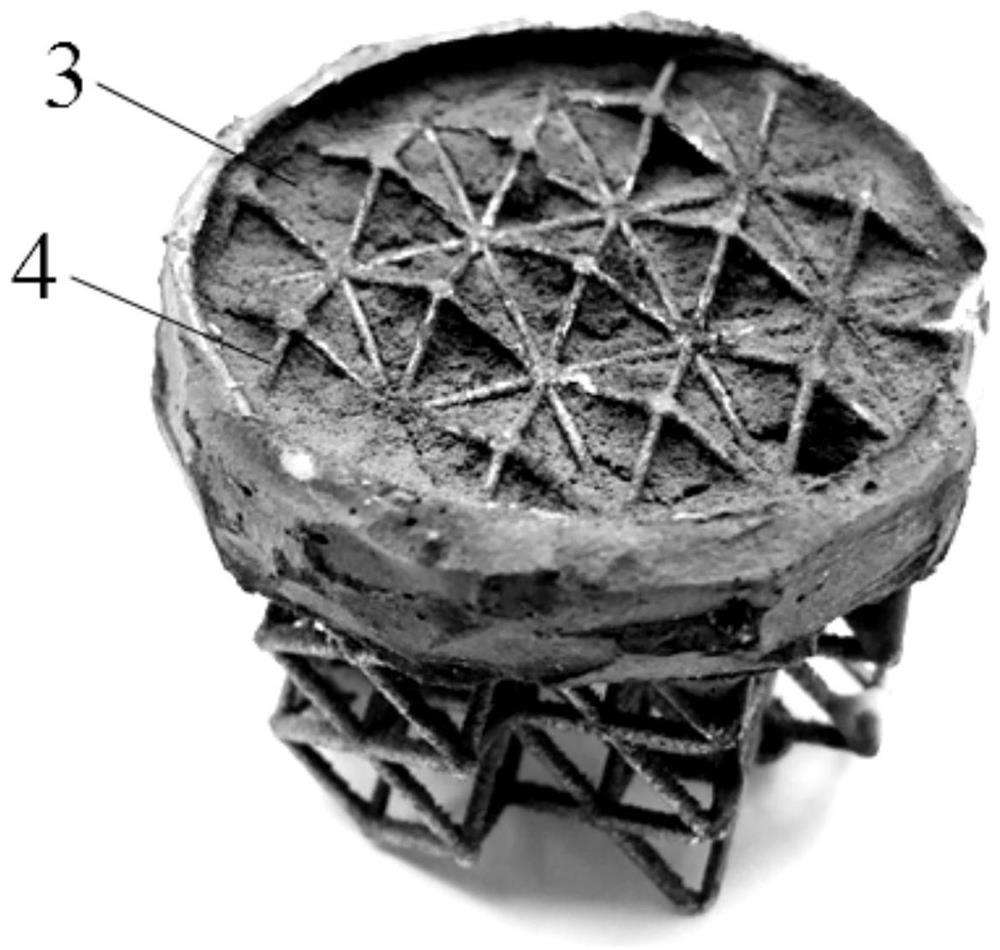 Metal dot matrix reinforced ablative material sandwich plate structure