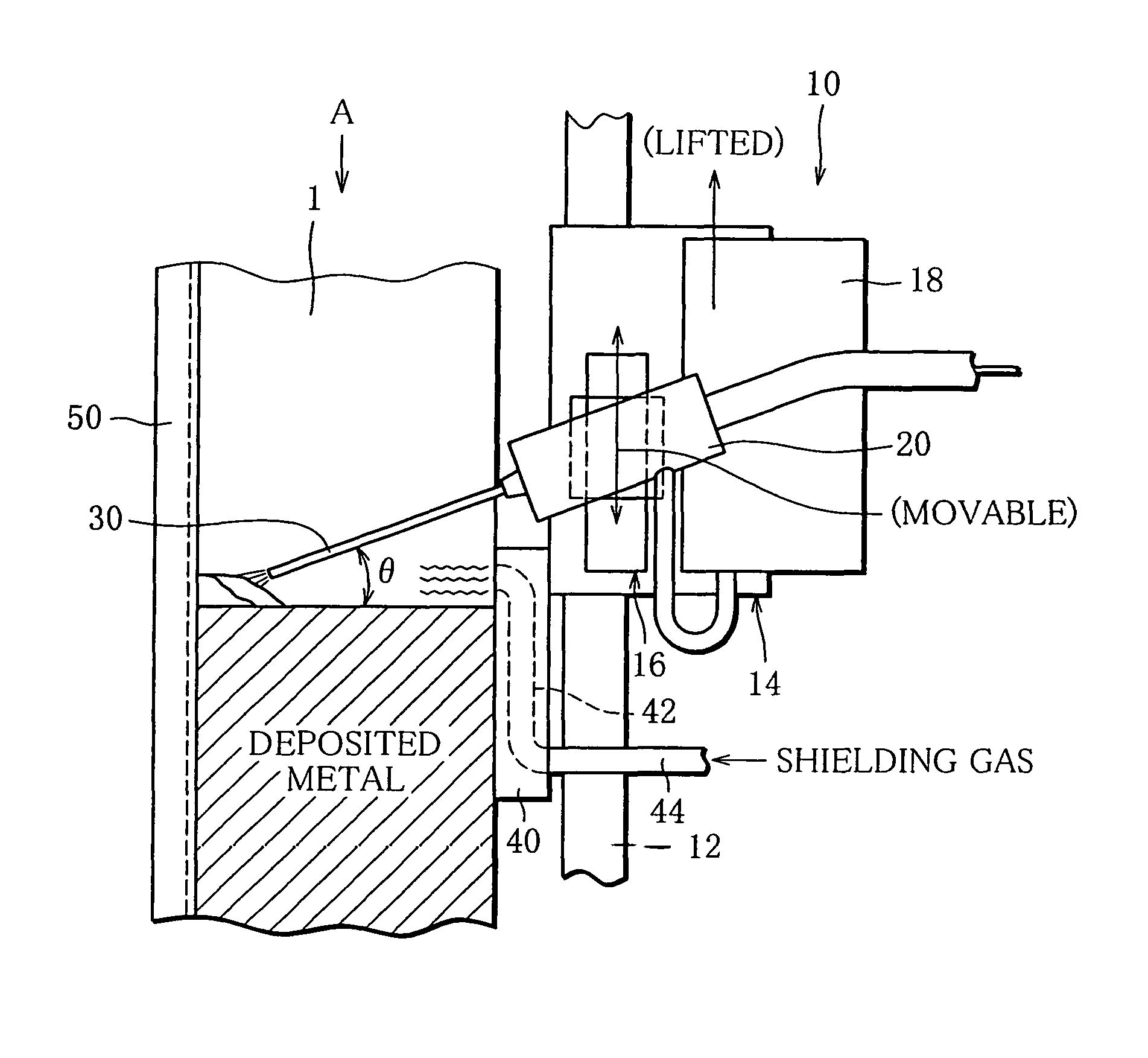 Vertical-position welding method