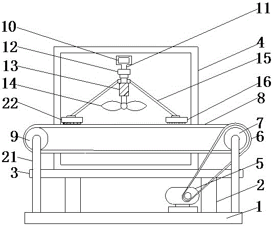 Leather dust removing device with efficient dust removing function