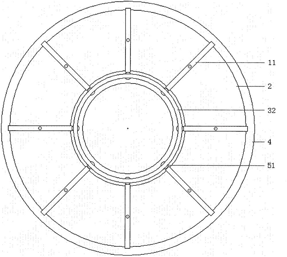 Airless tires with built-in tube rings and hoops