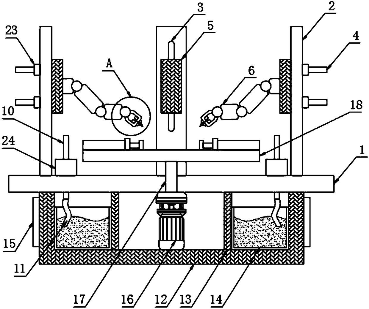 Special carving device for full-automatic ceramic surface machining