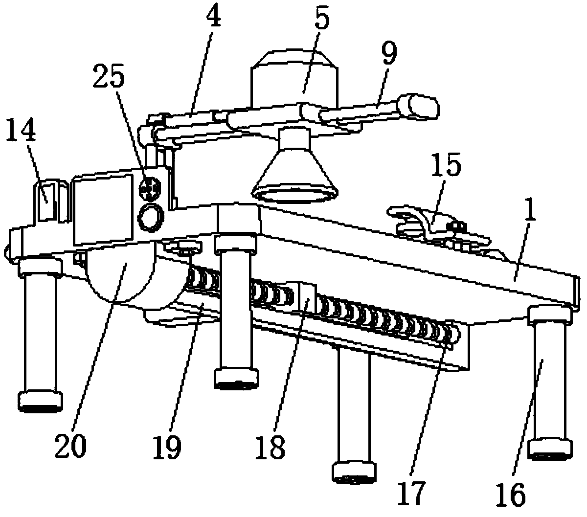 Hepatopathy infectious disease therapeutic instrument support device