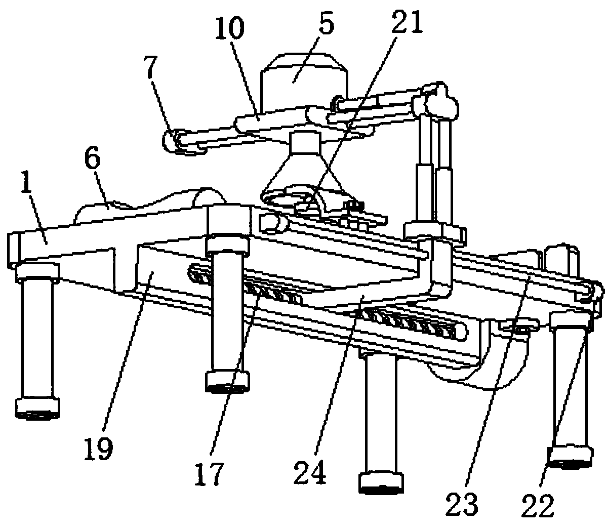 Hepatopathy infectious disease therapeutic instrument support device