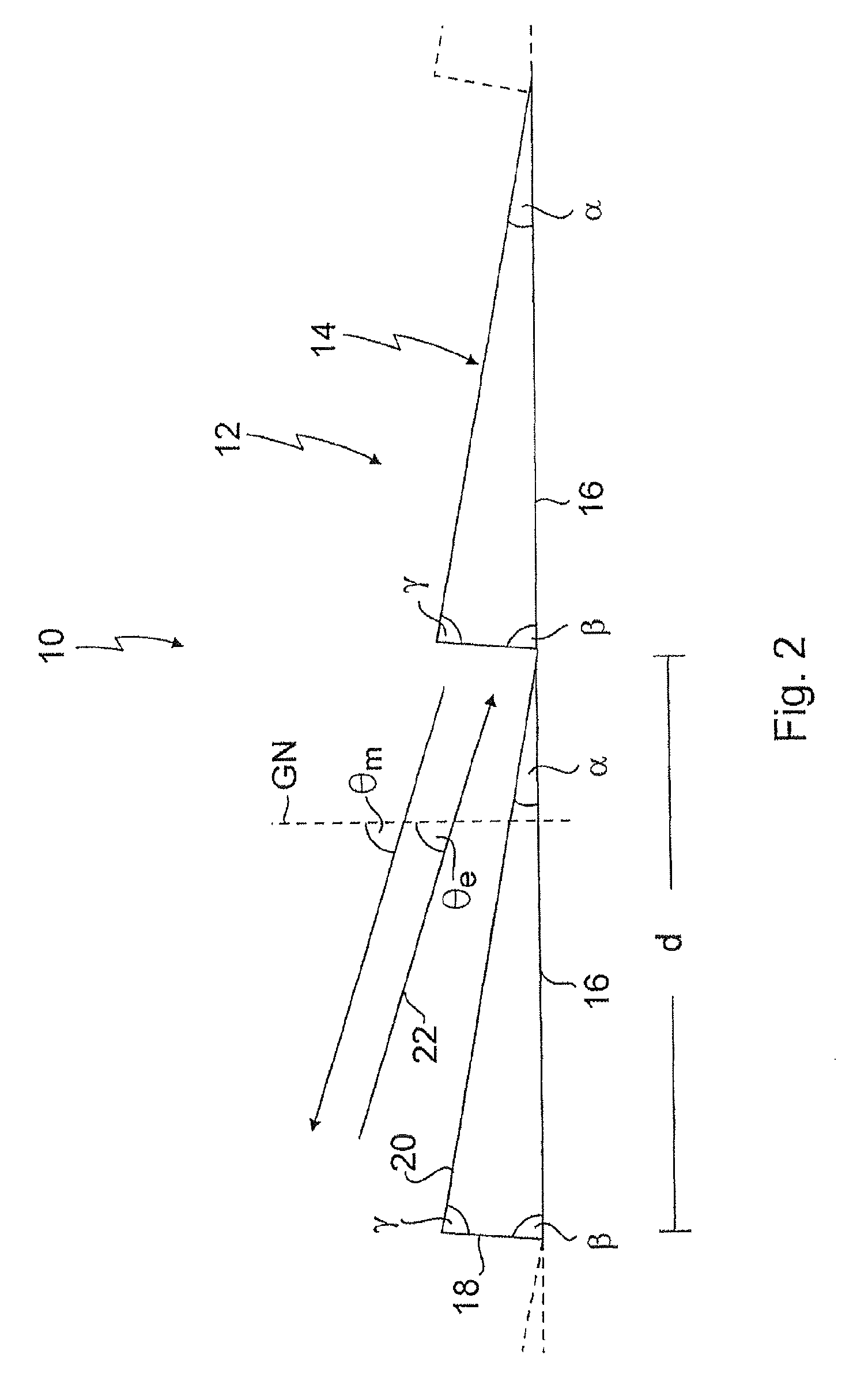 Optical arrangement, method of use, and method for determining a diffraction grating