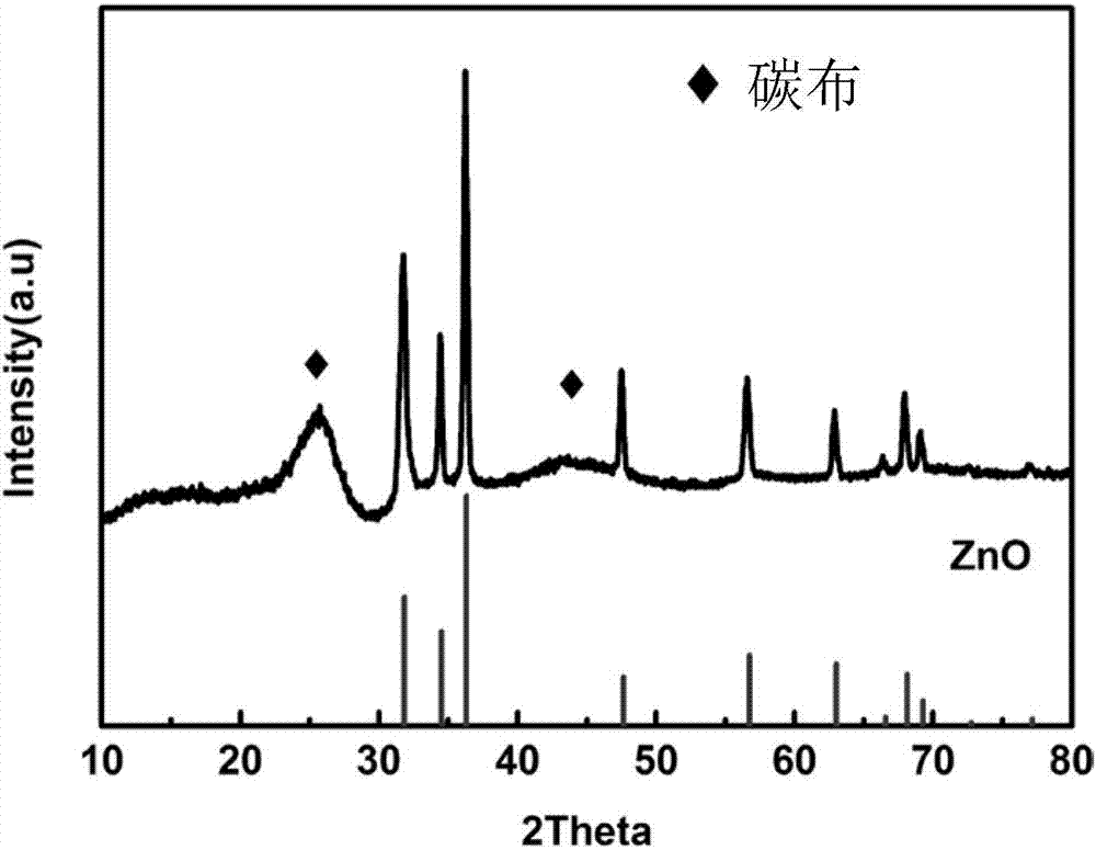 Carbon coated ZnO nanowire, and preparation method and application thereof