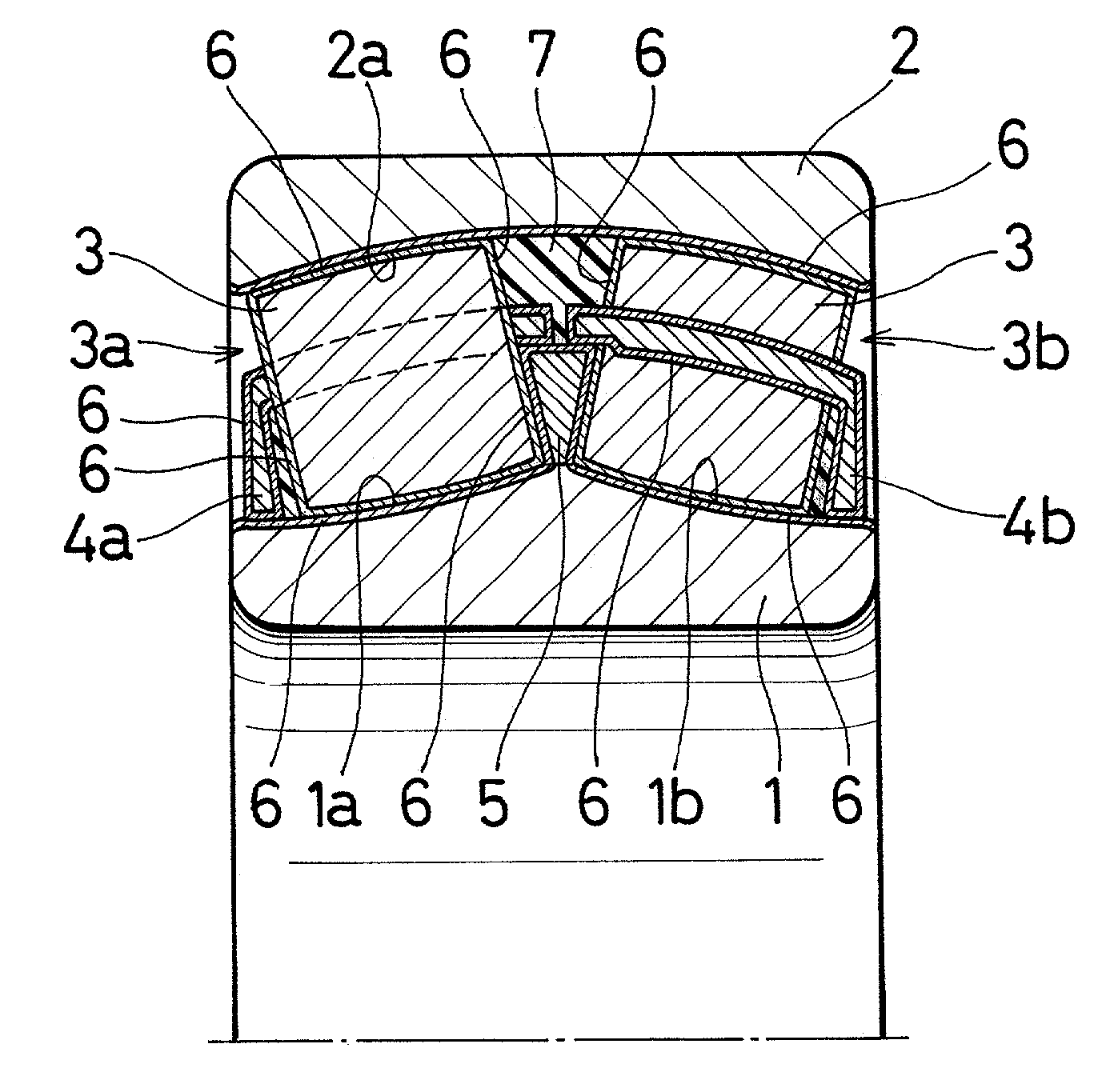 Polymeric lubricant packed bearing and method of producing the same