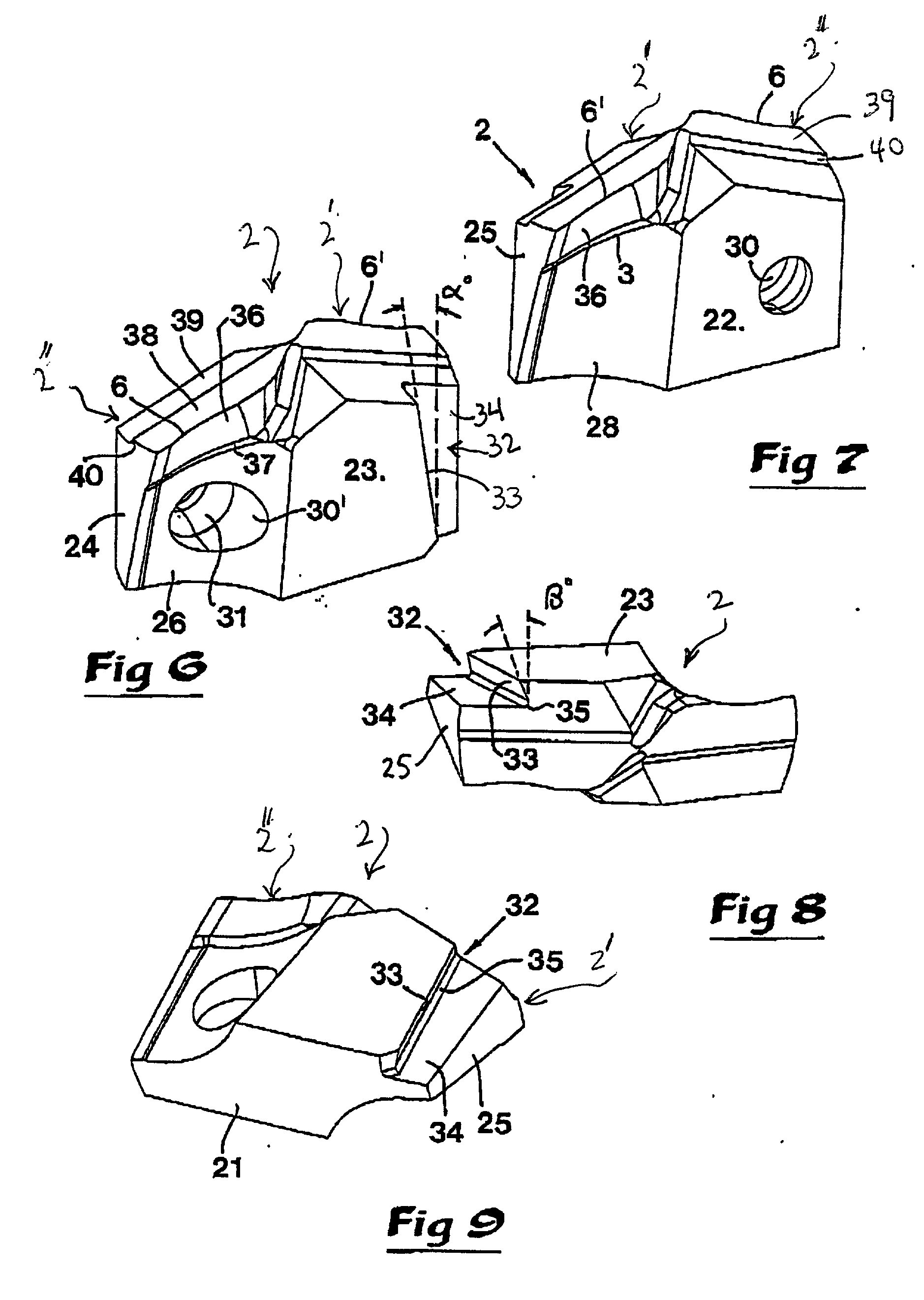 Drilling tool including a shank and a cutting body detachably secured thereto