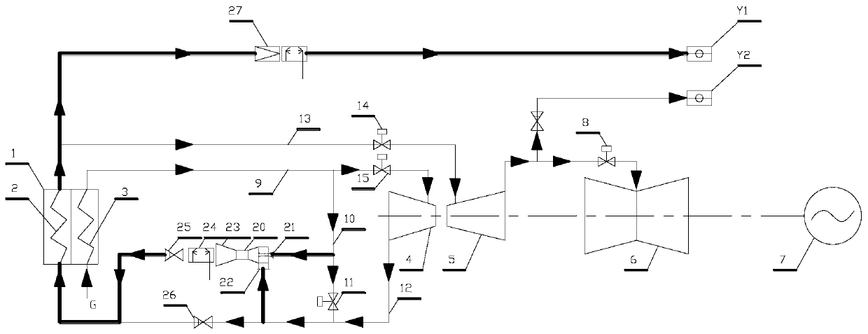 Ejection-type heat pump waste steam recycling heating mode and system based on complete thermoelectricity decoupling