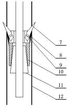 Large-aperture pretension base plate hollow grouting device