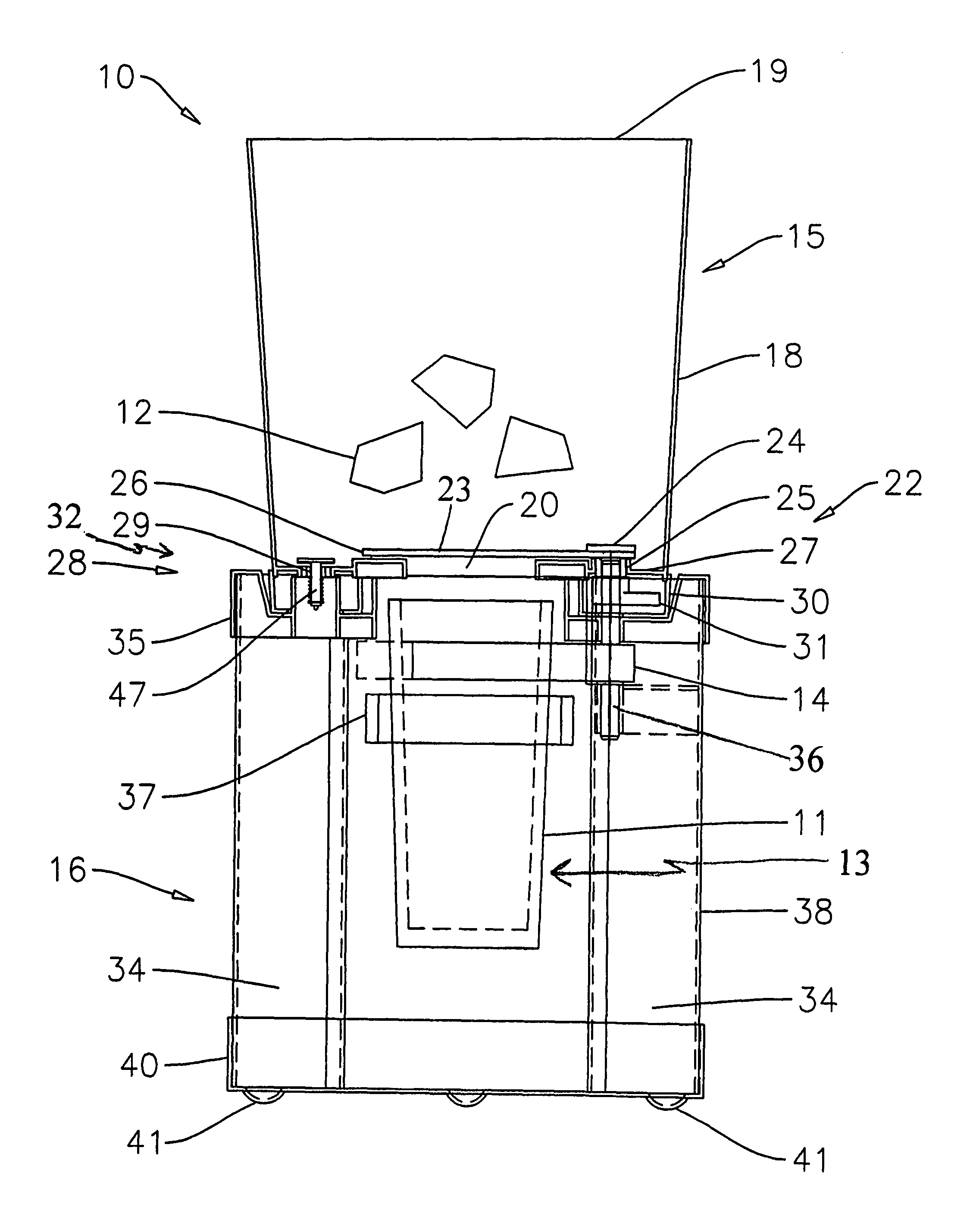 Ice bucket dispenser apparatus