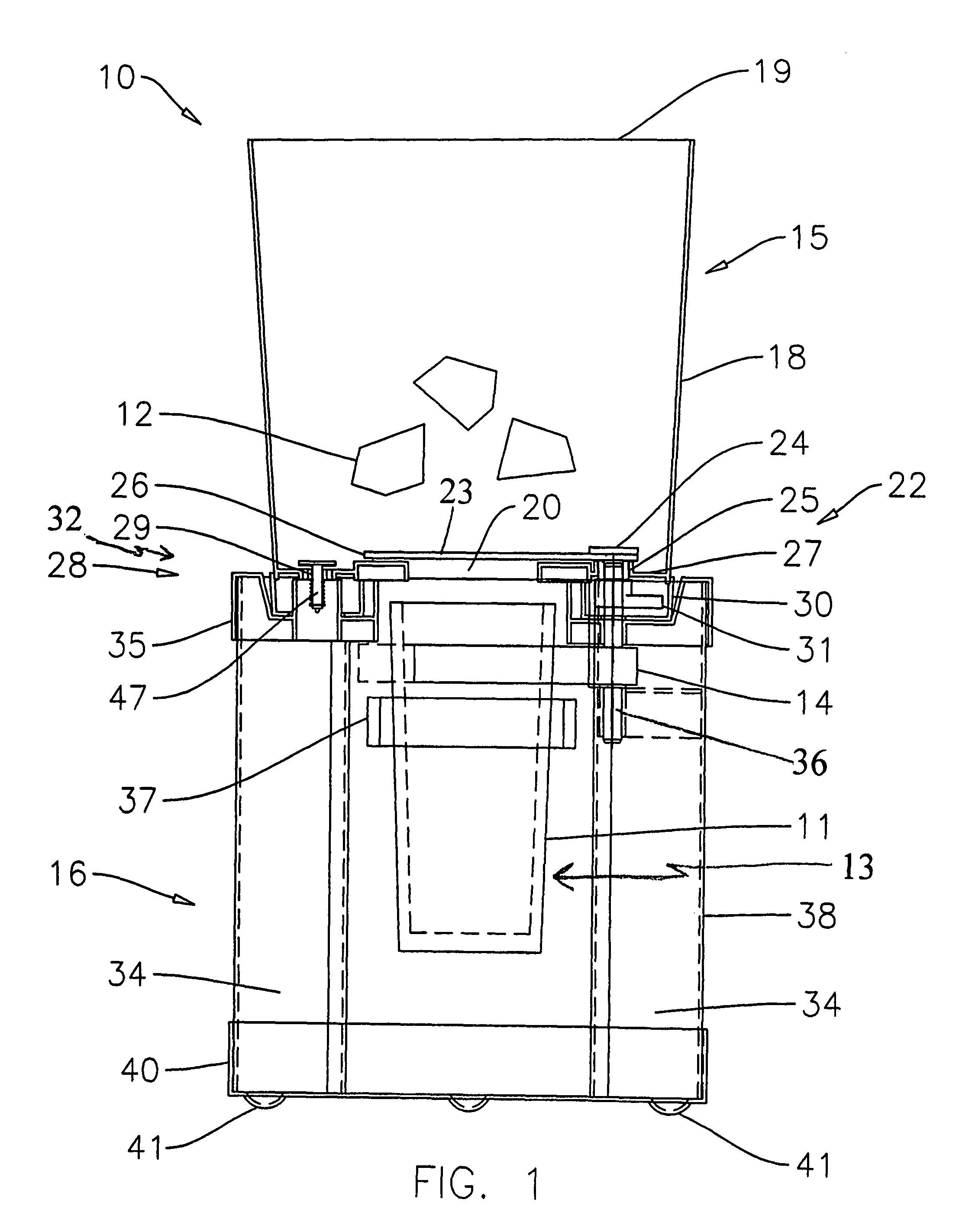 Ice bucket dispenser apparatus