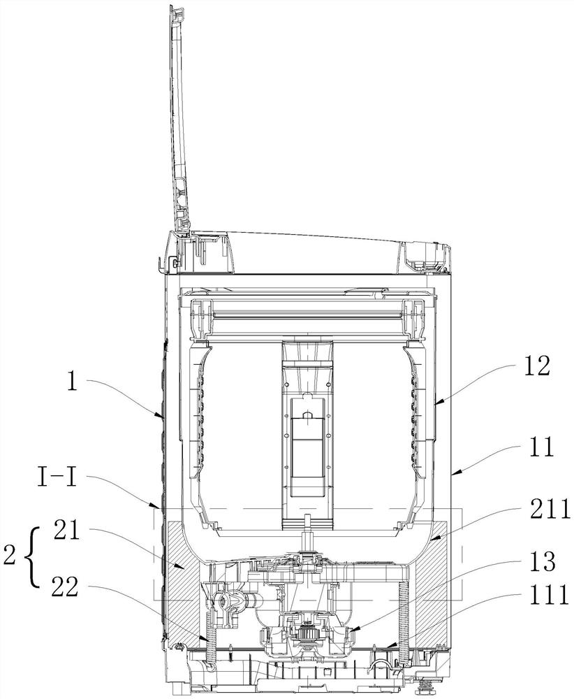 Vibration damping device for laundry treatment equipment and laundry treatment equipment