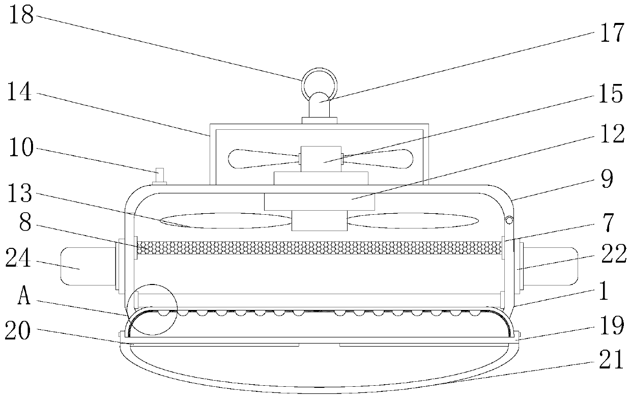 Efficient heat dissipation type mining lamp